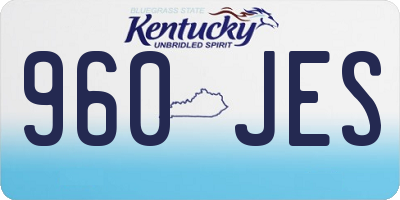 KY license plate 960JES