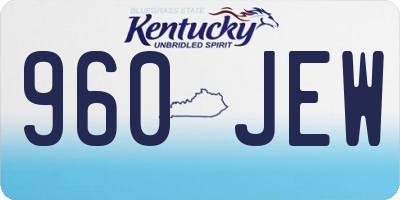 KY license plate 960JEW
