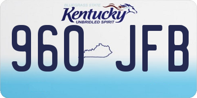 KY license plate 960JFB