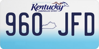 KY license plate 960JFD