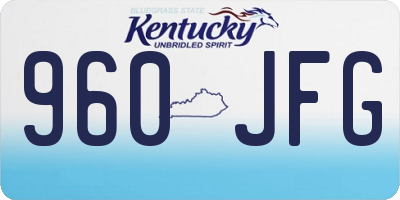 KY license plate 960JFG