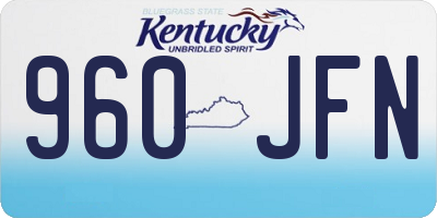 KY license plate 960JFN
