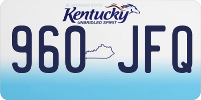 KY license plate 960JFQ