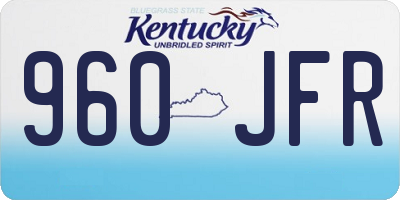 KY license plate 960JFR