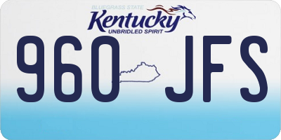 KY license plate 960JFS