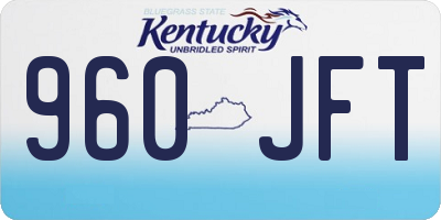 KY license plate 960JFT