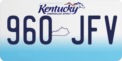 KY license plate 960JFV