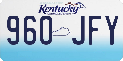 KY license plate 960JFY