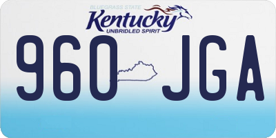 KY license plate 960JGA