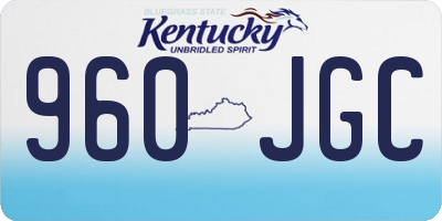 KY license plate 960JGC