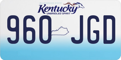 KY license plate 960JGD