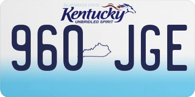 KY license plate 960JGE