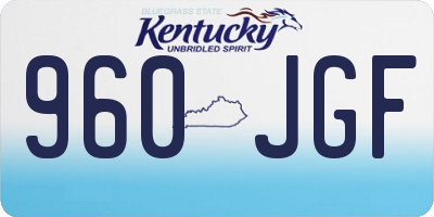 KY license plate 960JGF