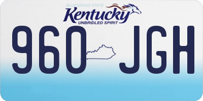 KY license plate 960JGH
