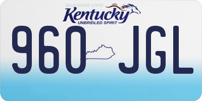 KY license plate 960JGL