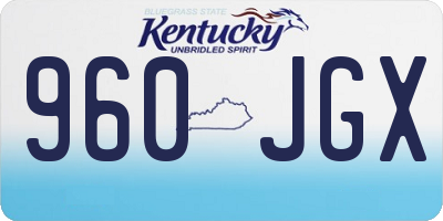 KY license plate 960JGX