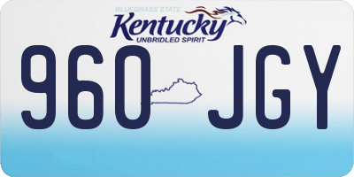 KY license plate 960JGY