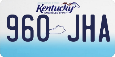 KY license plate 960JHA