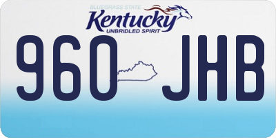 KY license plate 960JHB