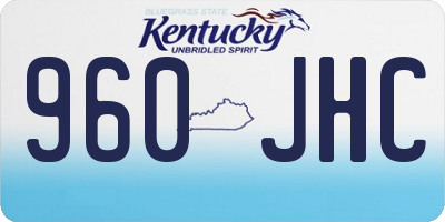 KY license plate 960JHC