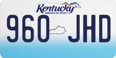 KY license plate 960JHD