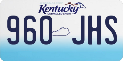 KY license plate 960JHS