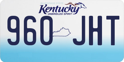 KY license plate 960JHT