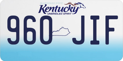 KY license plate 960JIF
