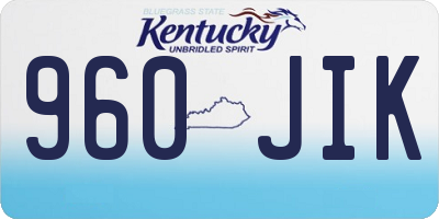 KY license plate 960JIK