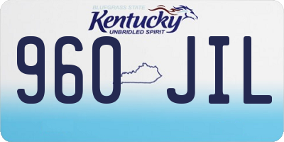 KY license plate 960JIL