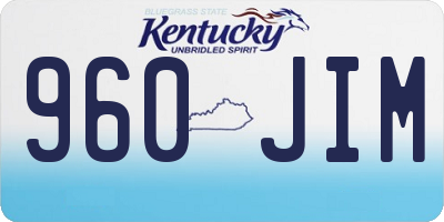 KY license plate 960JIM
