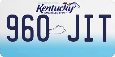 KY license plate 960JIT