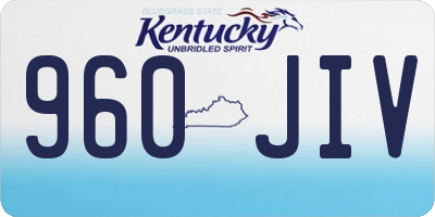 KY license plate 960JIV