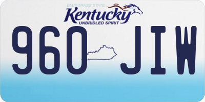 KY license plate 960JIW