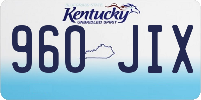 KY license plate 960JIX