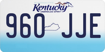 KY license plate 960JJE