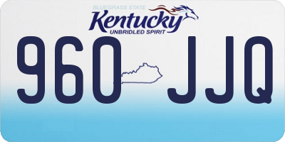 KY license plate 960JJQ