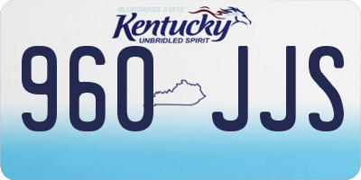 KY license plate 960JJS
