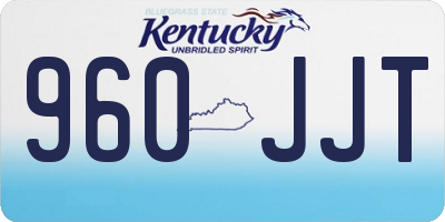 KY license plate 960JJT