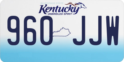 KY license plate 960JJW