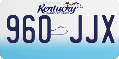 KY license plate 960JJX
