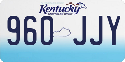 KY license plate 960JJY