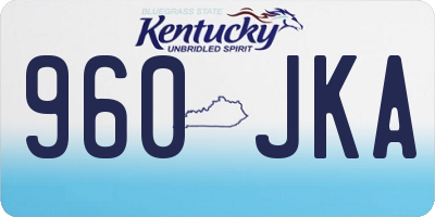 KY license plate 960JKA