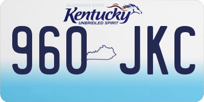 KY license plate 960JKC