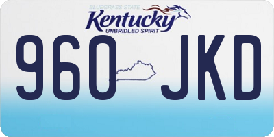 KY license plate 960JKD