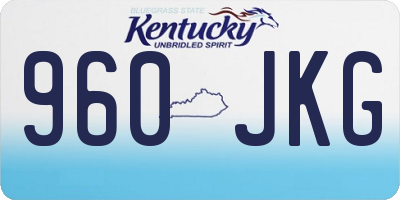 KY license plate 960JKG