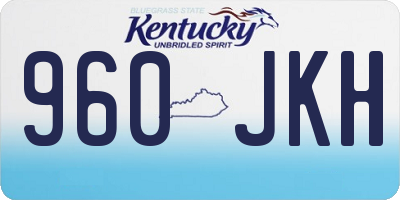 KY license plate 960JKH