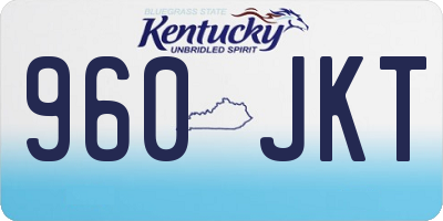 KY license plate 960JKT