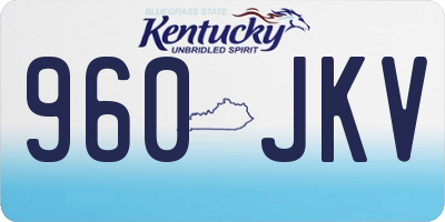 KY license plate 960JKV