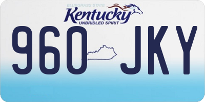 KY license plate 960JKY